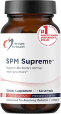Designs for Health SPM Supreme - 3 Specialized Pro-Resolving Mediators from Fish Oil - Omega 3 Fatty Acids Supplement, SPM Fish Oil (60 Softgels)