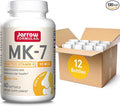 Jarrow Formulas MK-7 90mcg-Bioactive Form of VIT K2-60 Servings(Softgels)-for Bone & CV Health-VIT K2 MK-7 Dietary Supp-K2 VIT Supp MK-7-Gluten Free,12 Pack