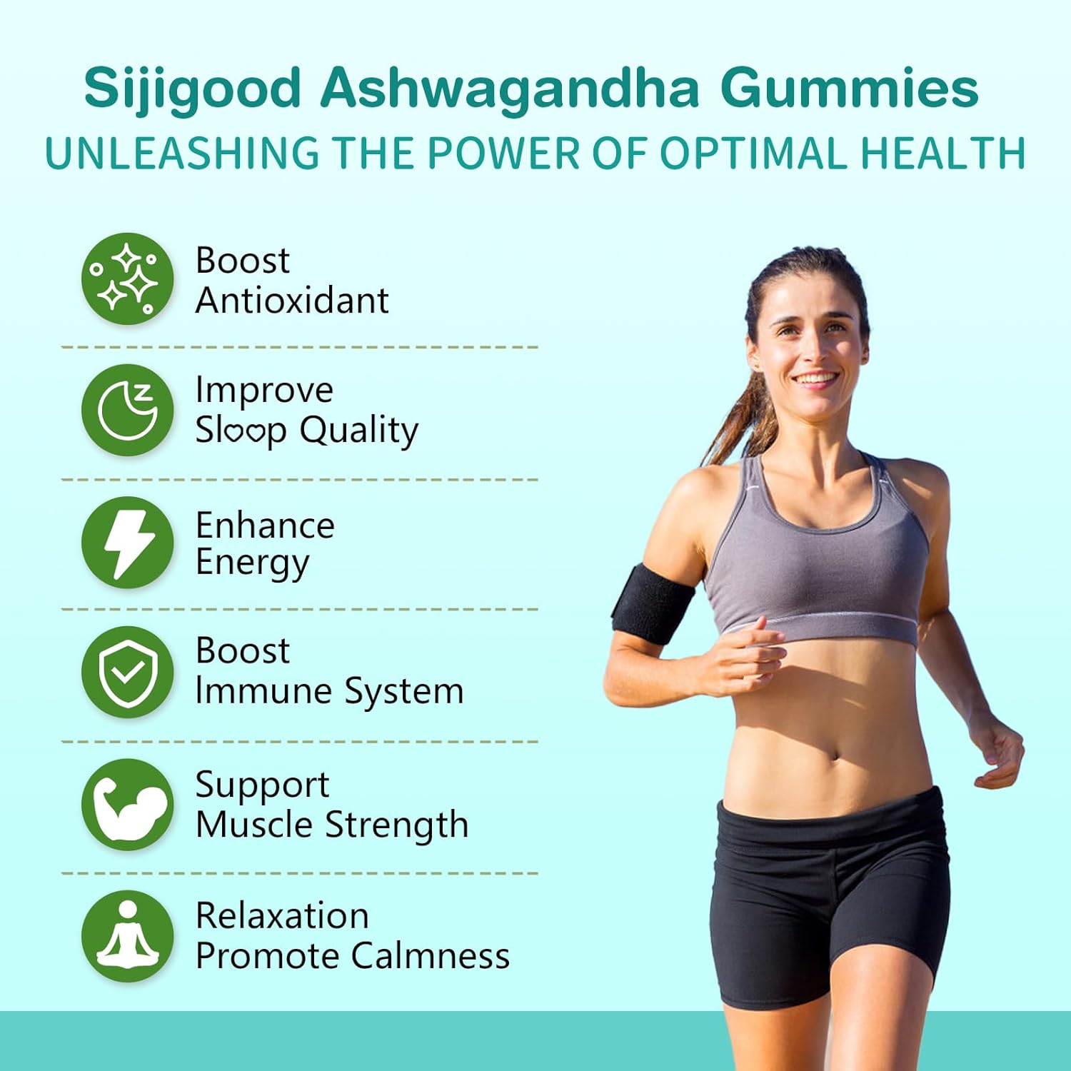 Ashwagandha Gummies with L-theanine, Ashwa Root Supplement Gummy for Women Men, 60 Strawberry Flavored Gummies