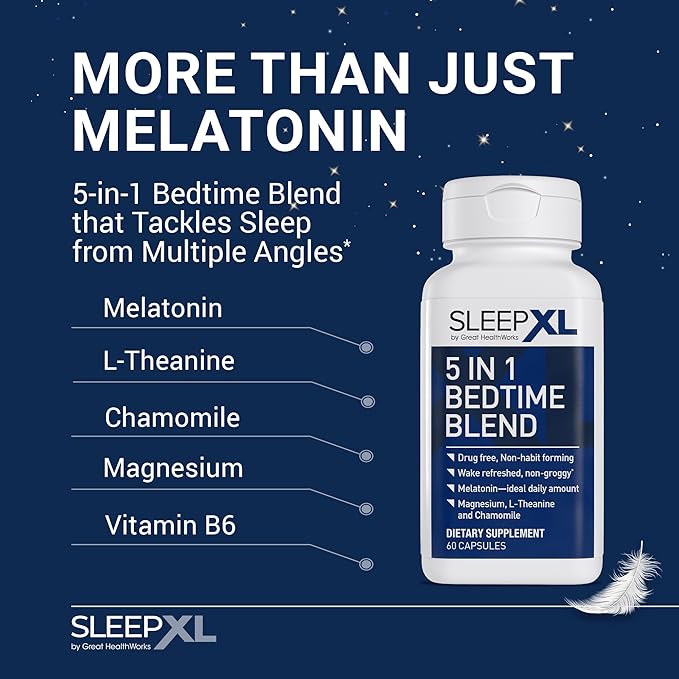 OmegaXL Joint Relief Supplement - Natural Muscle Support, 60 Softgels (2 Pack) & SleepXL immediate-Release melatonin, L-Theanine (Calming), Chamomile, Magnesium & B6 (60 Vegan Capsules)