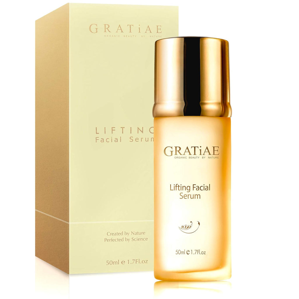 Gratiae organic lifting facial serum, Vitamin C serum, skin care, vitamin E oil, retinol, anti aging serum, face moisturizer, vitamin C serum for face, 1.7 Fl.oz