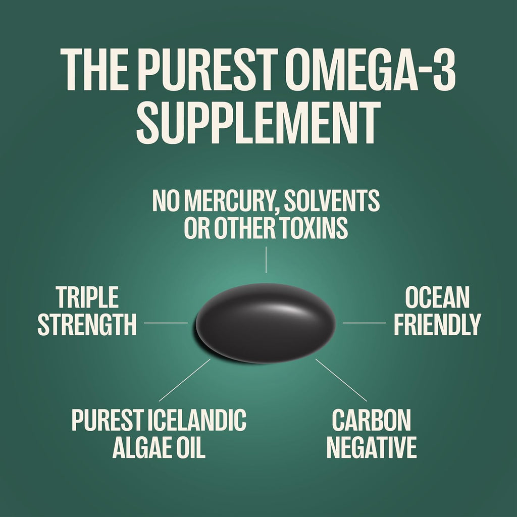 Orlo DHA – Vegan DHA Supplement (EPA & DHA) – Omega 3 Fish Oil & Krill Alternative – Plant-Based Omega-3 Algae Oil – Brain & Heart Support (60 Mini Burpless Softgels KIT)