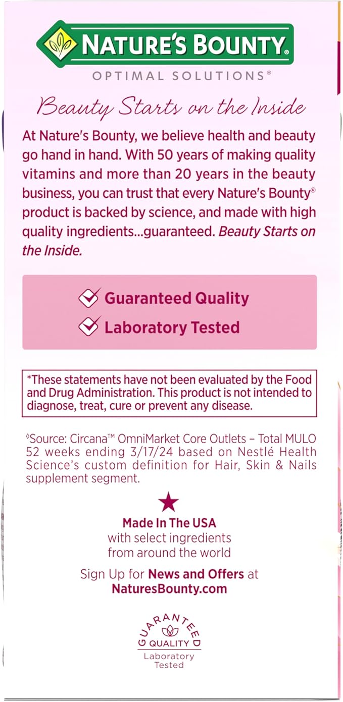 Nature’s Bounty Optimal Solutions Ultra Collagen Booster for Healthy-Aging Supplement, Resveratrol, Hyaluronic Acid – Collagen Capsules for Women, 48 Capsules