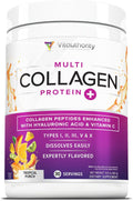 Multi Collagen Peptides Powder for Women - Hydrolyzed Flavored Collagen Powder for Women with Types I II III V & X Vitamin C & Hyaluronic Acid for Hair Skin and Nails (Tropical Punch) - 30 Servings