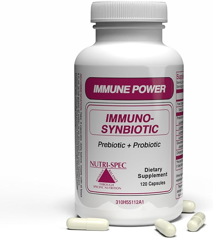 Immune Power - Immuno-Synbiotics Probiotics & Prebiotic for Women & Men - with Lactobacillus gasseri, rhamnosus, paracasei - Great for Immune-Related Inflammatory Conditions - 120 Caps