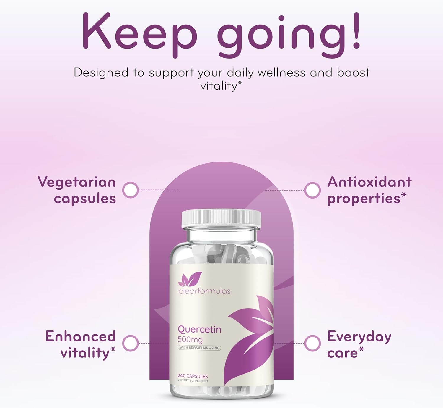 Advanced Zinc Quercetin with Bromelain Formula - Triple Immune Support Quercetin Complex for Daily and Seasonal Immune System Wellness Support - Made in a cGMP American Facility (240 Servings)