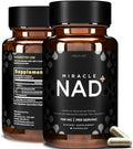 Miracle NAD Supplement - Urolithin A, Nicotinamide Riboside NR, NAD+, Trans Resveratrol 1150 mg for Men and Women - Anti Aging, Cellular Repair, NMN Alternative - 3rd Party Tested 60 Capsules