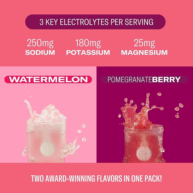 Plink! Fizzy Electrolyte Drink Tablets for Daily Hydration - 48ct Electrolyte Tablets + Sodium, Potassium, Magnesium, Low-Calorie, Low-Sugar Keto Electrolytes Powder Hydration Packets Water Flavoring