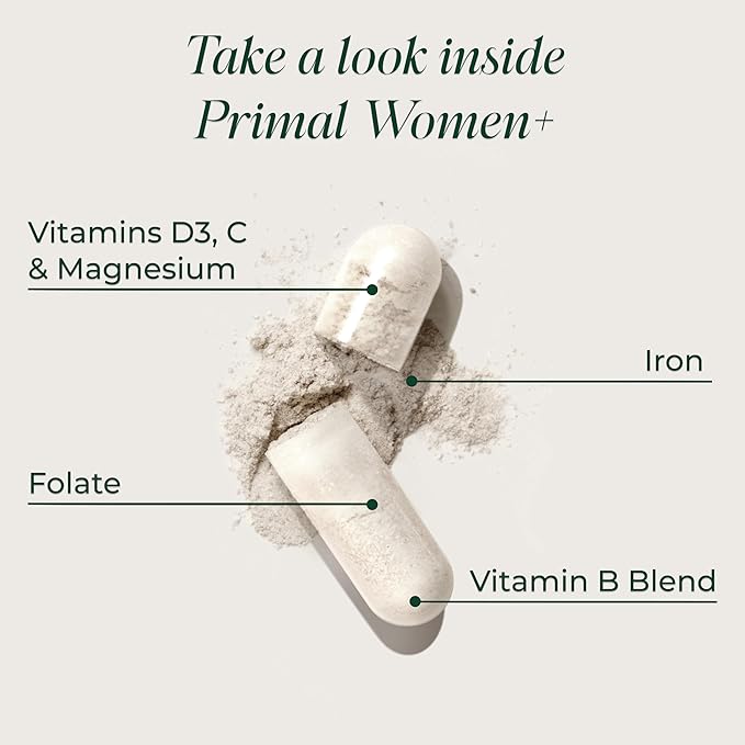Primal Harvest Multivitamin for Women Vitamin A, Vitamin C, Vitamin D and E, Vitamin B12, B6, Biotin, Zinc Supplements, 60 Capsules (Womens 2 Pack)