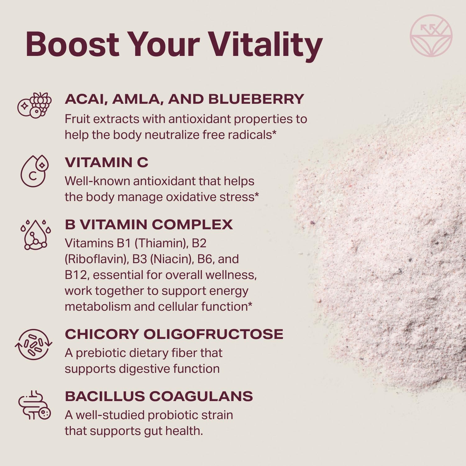 Proper, The Purples Nutrient-Dense Superfood Powder - Antioxidant Supplement and Cellular Support – Acai, Amla, Blueberry, Vitamin C, B Vitamins & More - Enhanced with Prebiotic Fiber & Probiotics