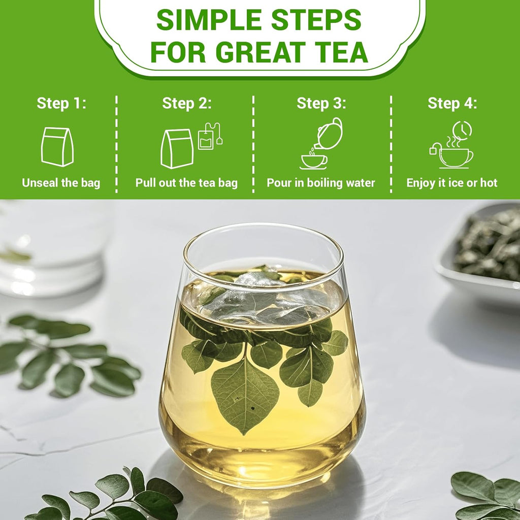 Moringa Leaf Tea - Caffeine Free, 50 Tea Bags