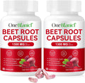 Organic Beet Root Capsules, Beetroot Capsules 1300mg, Beetroot Powder Supports Nitric Oxide Production, Blood Pressure, Enhances Energy, Digestive & Immune