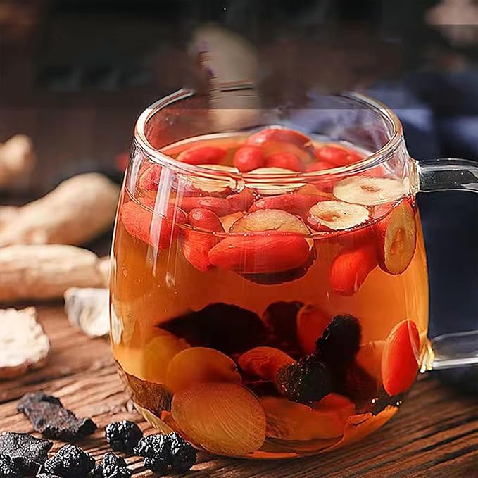 Ginseng & Mulberry Herbal Tea,Ginseng Five Treasures Tea, Kidney Formula Six Treasure Teas, Wolfberry Mulberry Herbal Goji Berry Red Date Teas Formula Traditional Chinese Blend (10bags)