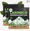 Larineco Remineralizing Gum with Nano Hydroxyapatite & Xylitol – Sugar-Free Cinnamon Xylitol Gum – Plastic-Free, Dye-Free, Aspartame-Free – Natural Base – 18 Pieces (18 Count (Pack of 2), Peppermint)