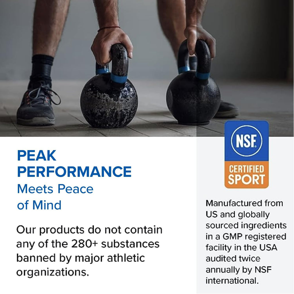 Magnesium Bisglycinate - Magnesium Supplement to Support ATP Energy, Muscle Recovery, Bone Health & Heart Health - NSF Certified for Sport (120 Capsules)