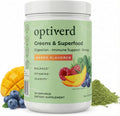 Organic Greens Superfood Powder with Probiotics & Enzymes – Max Gut Health, Energy & Detox – Immune Support – Vegan, Gluten-Free – Mango Flavor (30 Servings)