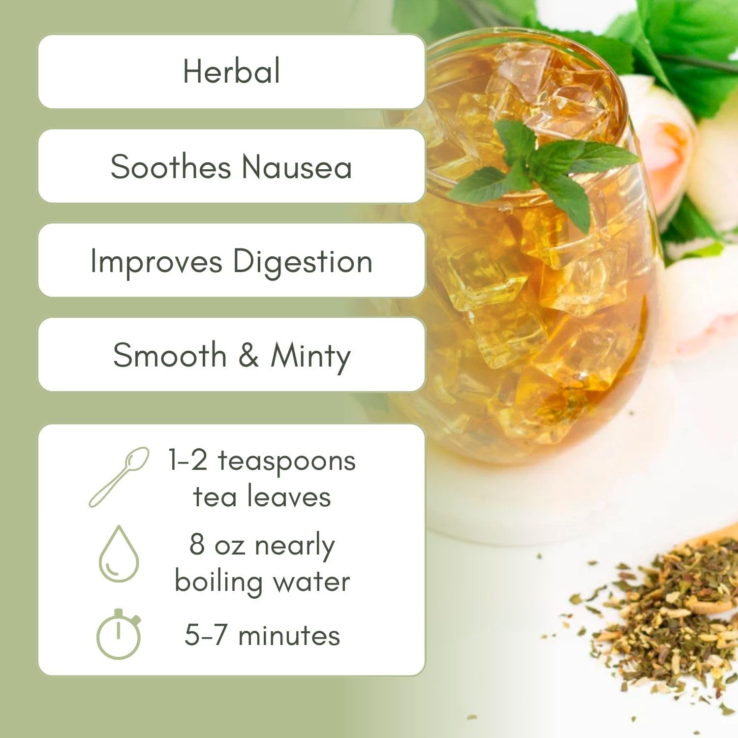 Organic Tummy Balance Loose Leaf Tea - 2oz Bag (Approx. 30 Servings) | Full Leaf Tea Co.