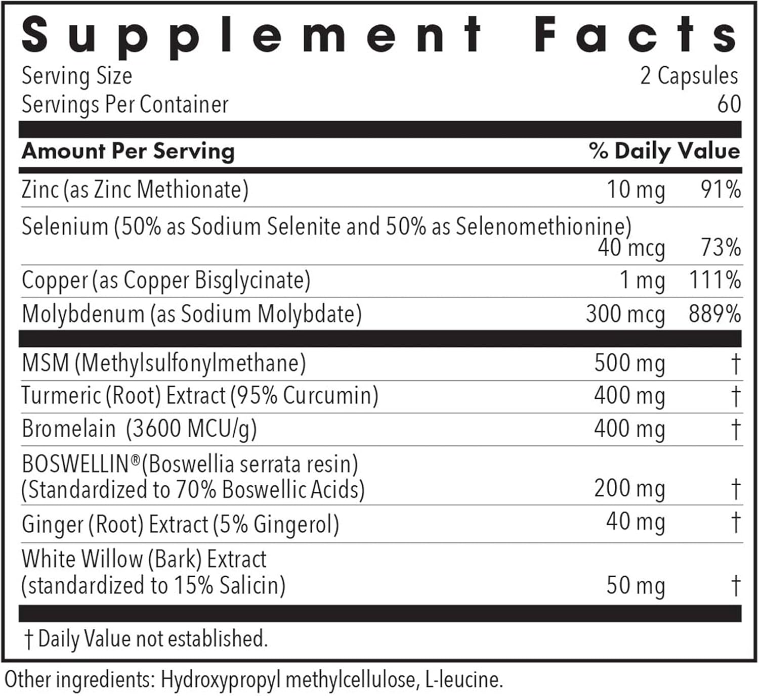Allergy Research Group InflaMed Joint Health Supplement - Joint Support Supplement for Men & Women, Molybdenum, Turmeric, MSM, Boswellia,Connective Tissue Health - 120 Count