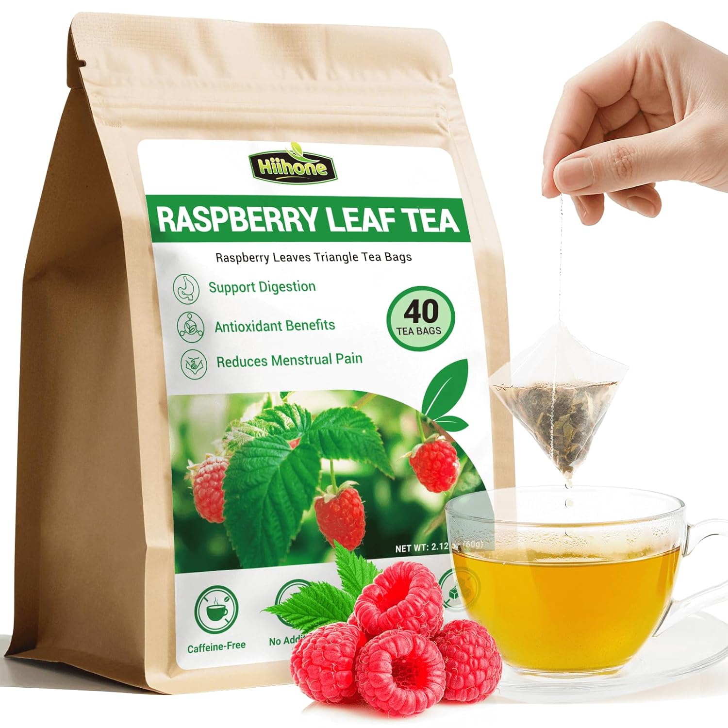 Raspberry Leaf Herbal Tea - 40 Teabags,Raspberry
