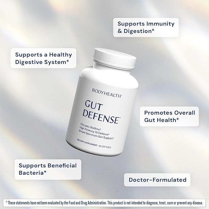 BodyHealth Gut Defense with PerfectAmino, Gut Health Support for Women and Men, GI Support Supplement - 90 Softgels