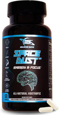 Space Dust Brain Supplement – Focus, Energy & Mood Support – 8-in-1 Nootropic for Brain Fog & Reaction Time – with TeaCrine, L-Theanine, L-Tyrosine, Mucuna – Gamer & Professional Formula