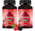 Natural Energy Gummies with Vitamin B12, Goji, CoQ10, Energy Support & Metabolism Support Chewable Supplement,GMO Free, Gluten Free(Raspberry, 120 Count)