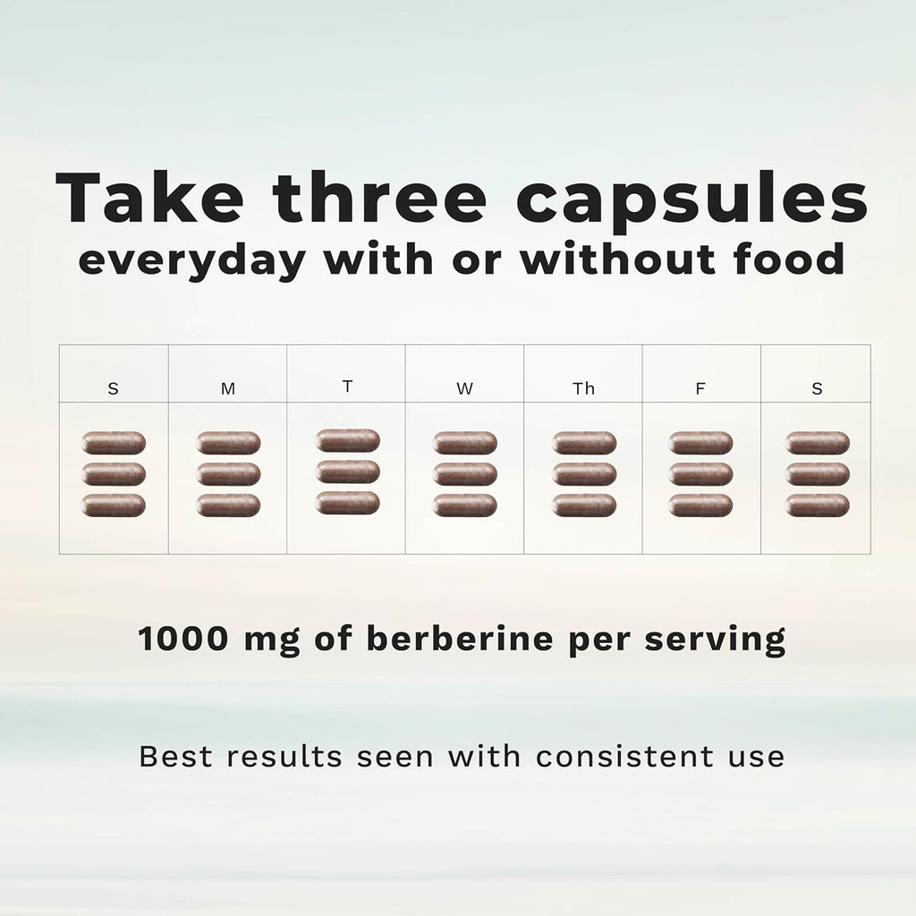 LifeSeasons Berberine - Support for Digestion, Heart & Immune Health - Balances Sugar and Lipid Levels in Blood - 1000 mg per Serving - 90 Capsules