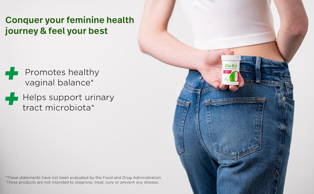 Bio K+ Women’s Health – Probiotic Supplement for Women Supports Vaginal & Urinary Tract Health with 2 Billion CFU 2 Strains, Vaginal Probiotics for Women – 30 Capsules