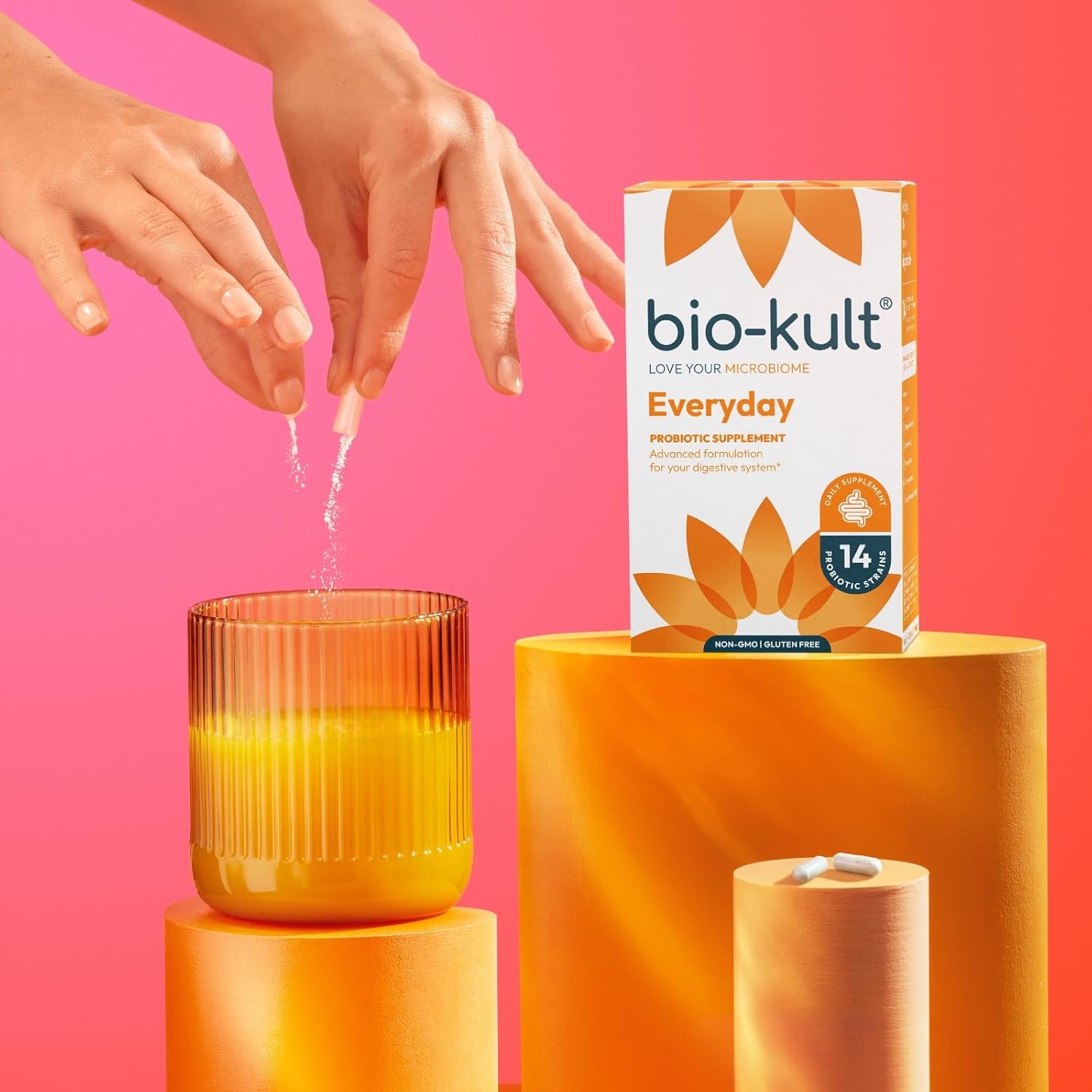 Bio-Kult Gut Health Probiotic Supplement, 14 Strains, Probiotics for Women & Men, Immune Support, Digestive Health, Shelf-Stable, Non-GMO and Gluten-Free, Capsules, 60 Count (Pack of 1)