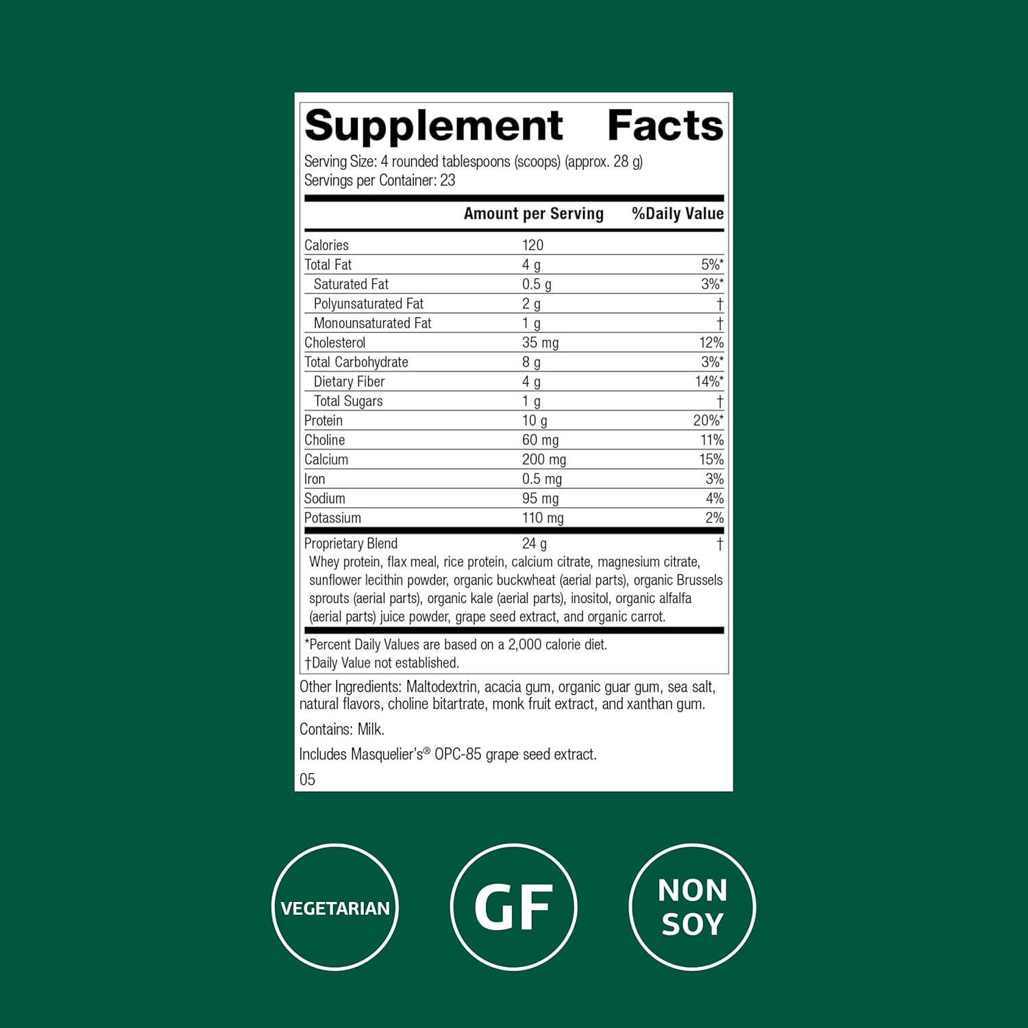 Standard Process SP Complete - Whole-Food Nutrition for Immune & Liver Function - Protein Source with Antioxidant Activity - Post-Workout Muscle Support - Gluten-Free & Non-Soy - Vanilla, 23 oz