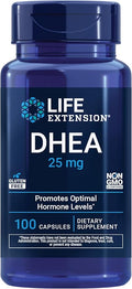 Life Extension DHEA 25 mg – Supplement for Hormone Balance, Immune Support, Sexual Health, Bone & Cardiovascular Health and Anti-Aging and Mood Support – Gluten-Free, Non-GMO – 100 Capsules