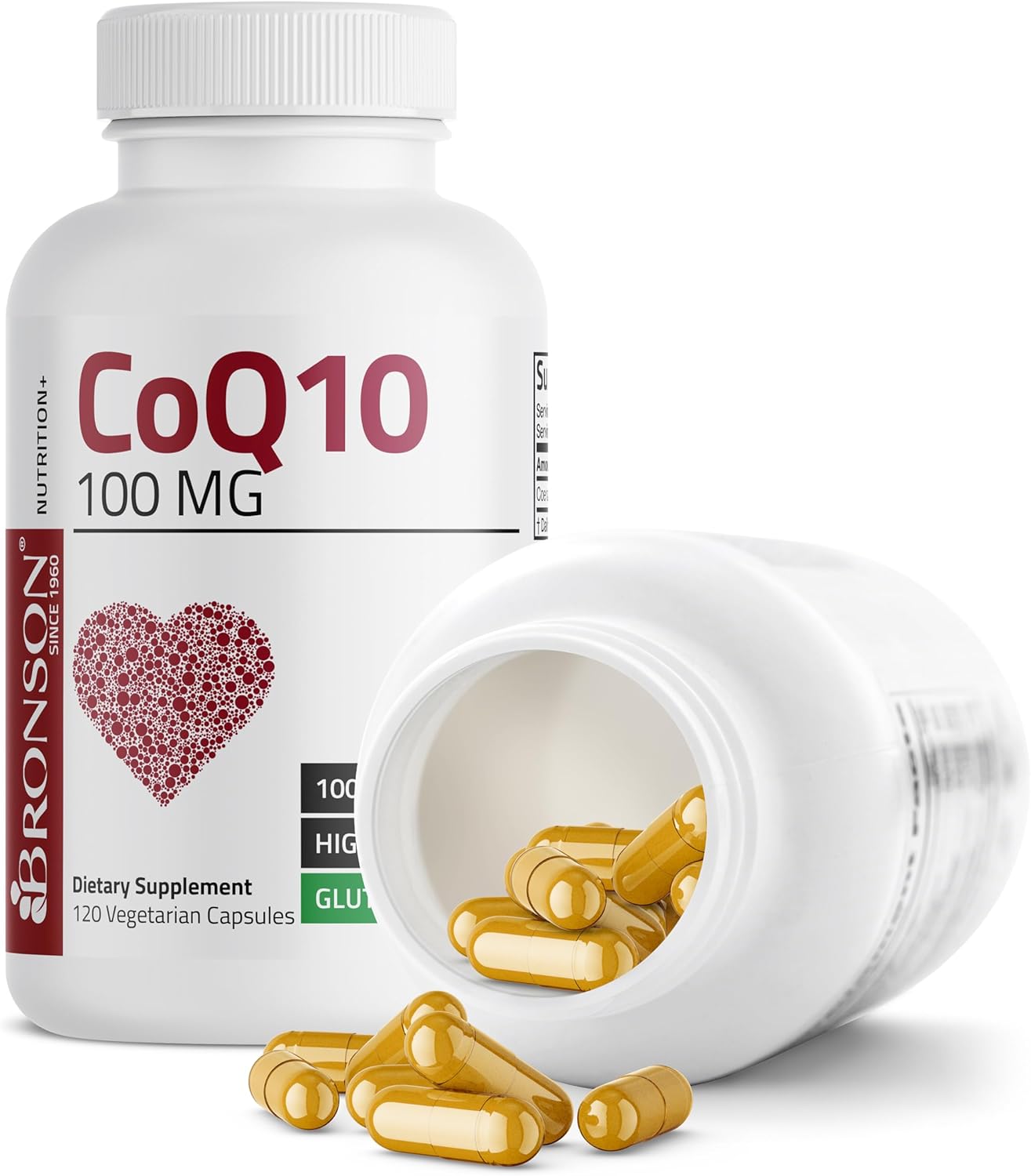 Bronson CoQ10 100 MG High Potency Cellular Energy Production, 120 Vegetarian Capsules