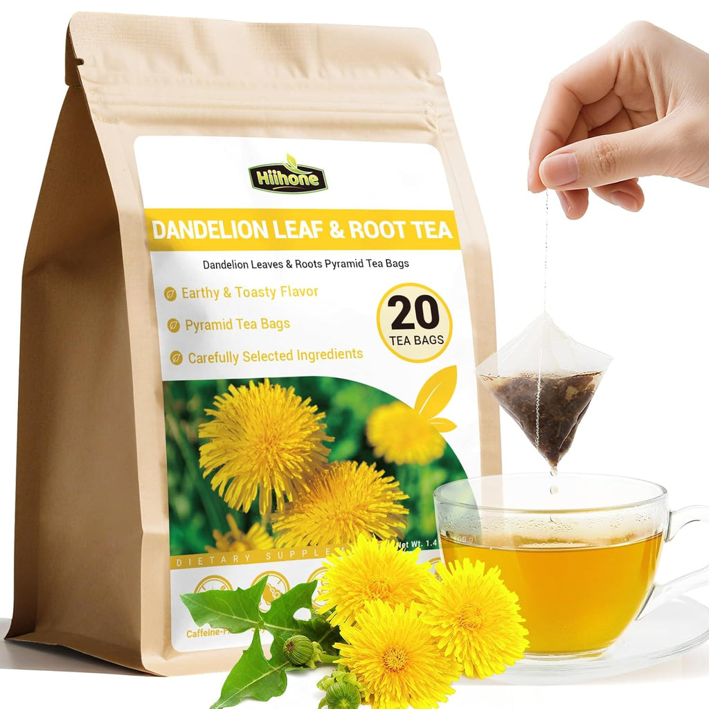Dandelion Leaf & Root Herbal Tea-Caffeine-free herbal tea，No Sugar，20 Teabags