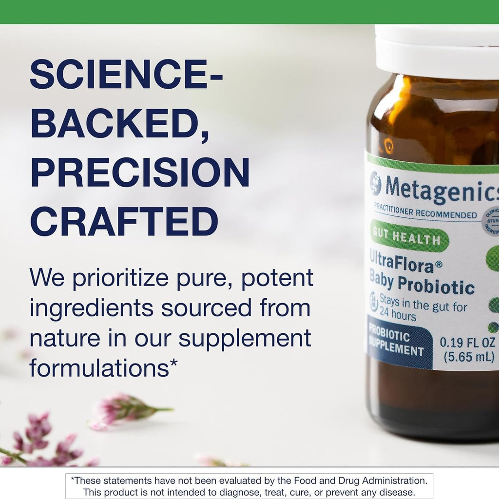 Metagenics UltraFlora Baby Probiotic - Baby Probiotic Drop - for Babies & Young Children - Kids Probiotics - with Bifidobacterium Animalis SSP. Lactis & Lactobacillus Rhamnosus GG - 0.19 fl oz