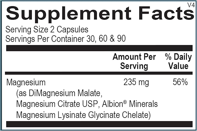 Mineral - Rise Magnesium High Bioavailability Magnesium for Cardiovascular Support, Energy, Muscle Relaxation & Stress Relief (120 Capsules)