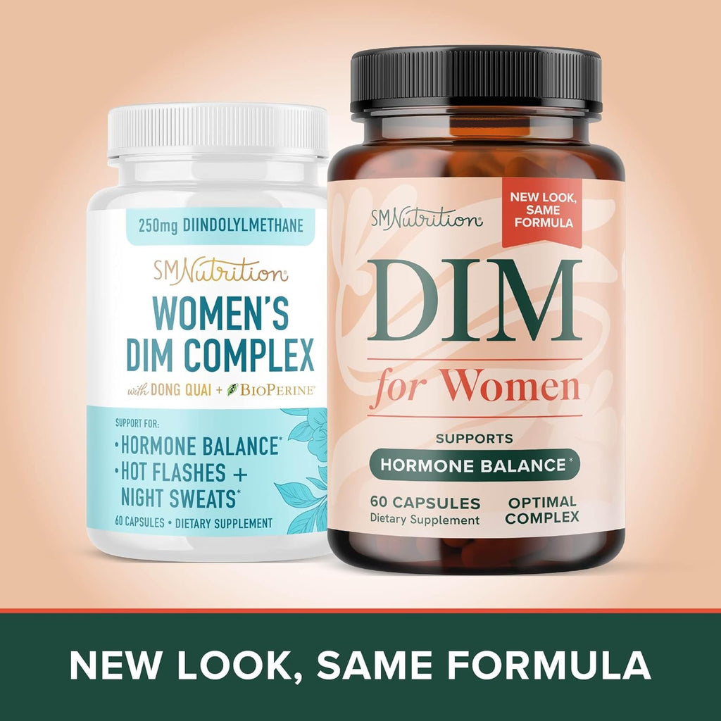 DIM Supplement for Women 250 mg | Anitoxidant & Hormone Balance | Menopause, Hot Flashes & Night Sweats Support | DIM Complex Estrogen Supplement for Women | with BioPerine | Gluten-Free | 60 Ct