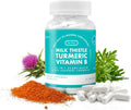 The Plug Liver Cleanse Detox & Repair Milk Thistle (Silymarin), Turmeric, Dandelion Root & Vitamin B– Herbal Capsules for Liver, Digestive & Immune Support – Non-GMO, Gluten-Free, Kosher – 60 Capsules