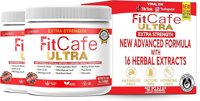FitCare Ultra Extra Strength Organic Herbal Supplement with Turmeric, Ashwagandha, Moringa (2)