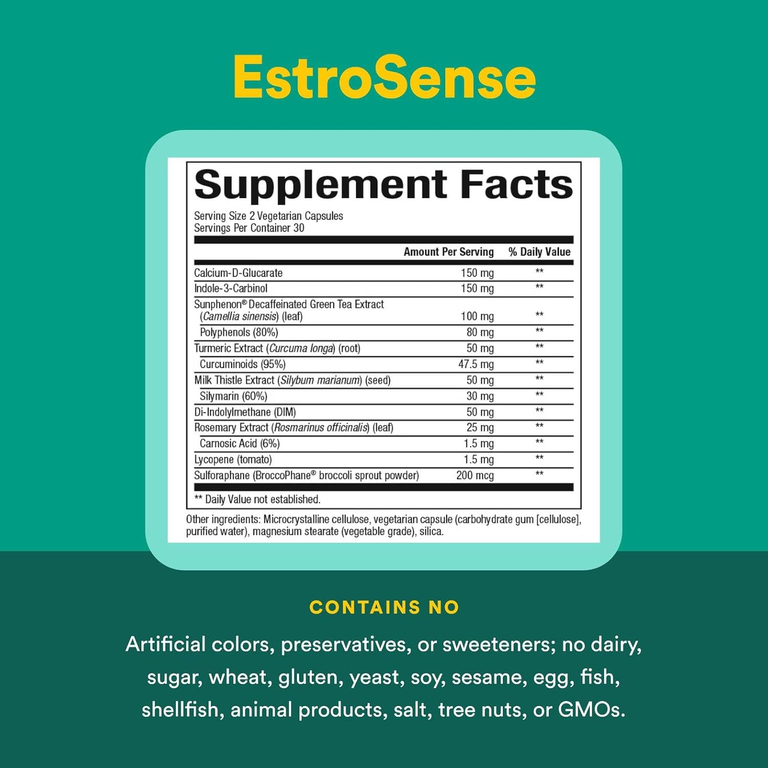 WomenSense EstroSense by Natural Factors, Natural Supplement to Support Estrogen and Hormone Balance During PMS or Menopause, Vegan, Non-GMO, 60 Capsules