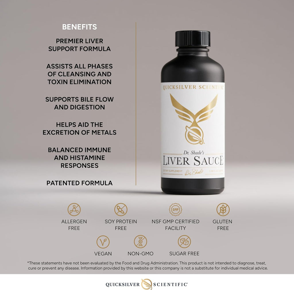 Quicksilver Scientific Liver Sauce - Liposomal Liver Detox with DIM, Quercetin, Lipoic Acid, Milk Thistle and Dandelion Root Supplement - Supports Bile & Toxin Momentum (100 ml / 3.38 oz)