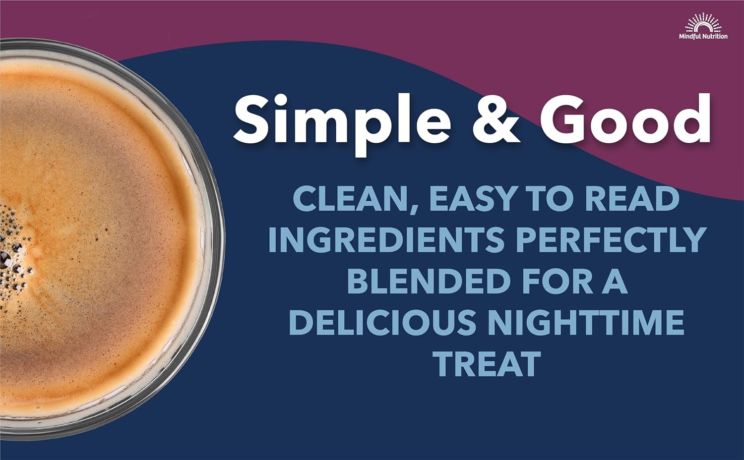 Mindful Evening Peppermint Cocoa Mix Natural Sleep Aid, Melatonin 3mg, L-Theanine, GABA Supplements, Natural Calm Sleep Support Stress Relief Calm Sleepy Cocoa Nighttime Peppermint Hot Chocolate