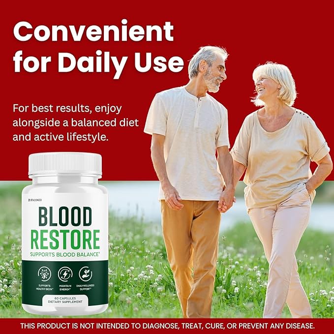 Macondo (3 Pack) Blood Restore Capsules - Official BloodRestore Support Supplement Balance - Maximum Strength, Daily Natural Multivitamin for Overall Health - 180 Capsules for 3 Months