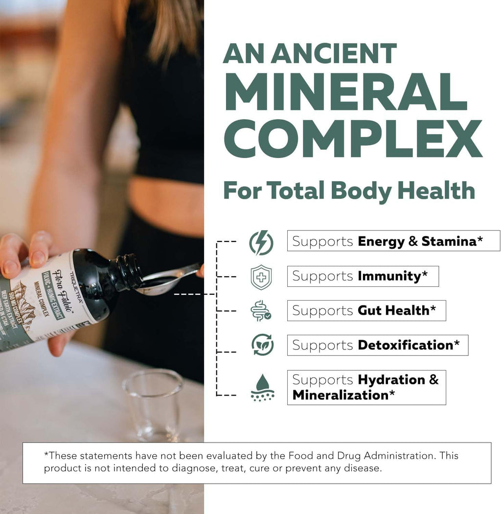 Flora Fulvic | Fulvic Acid + Humic Acid Complex – 550 mg | Mined in Utah, Prehistoric Deep Earth Extract | Immunity, Gut, Digestion – Natural Trace Mineral Complex, Fulvic Acid Supplement – 8 fl oz.