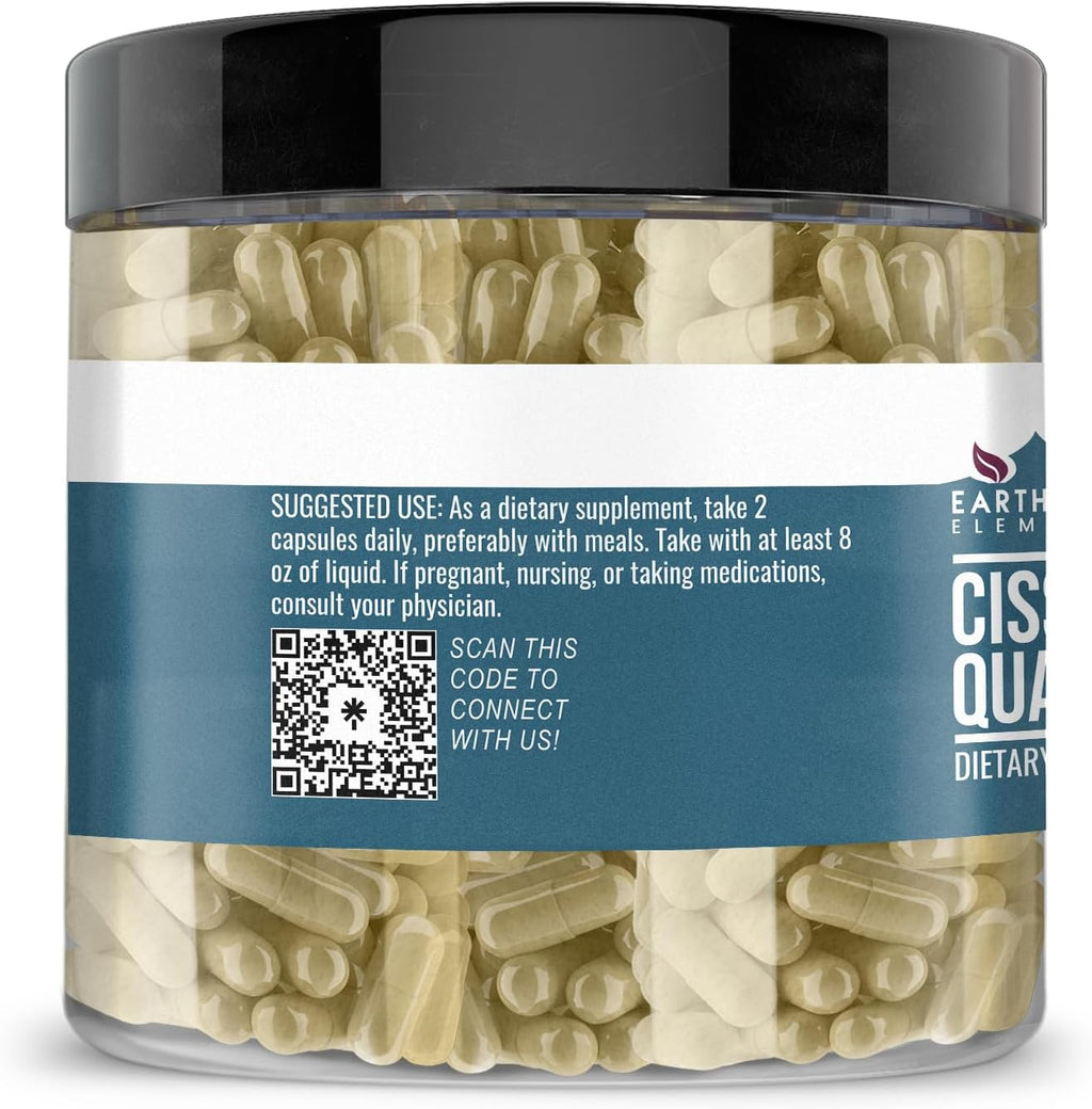 Earthborn Elements Cissus Quadrangularis 200 Capsules, Pure & Undiluted, No Additives