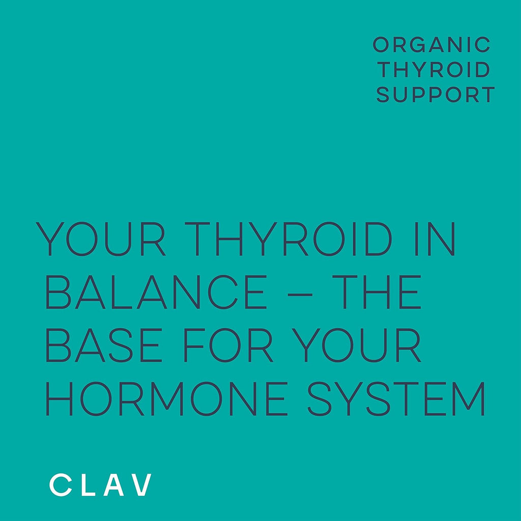 Organic Thyroid Support Supplement with Iodine from Sea Kelp Organic and Selenium from Mustard Seed Extract - 120 Capsules - Natural Thyroid Supplement for Men & Women - Vegan and Gluten Free