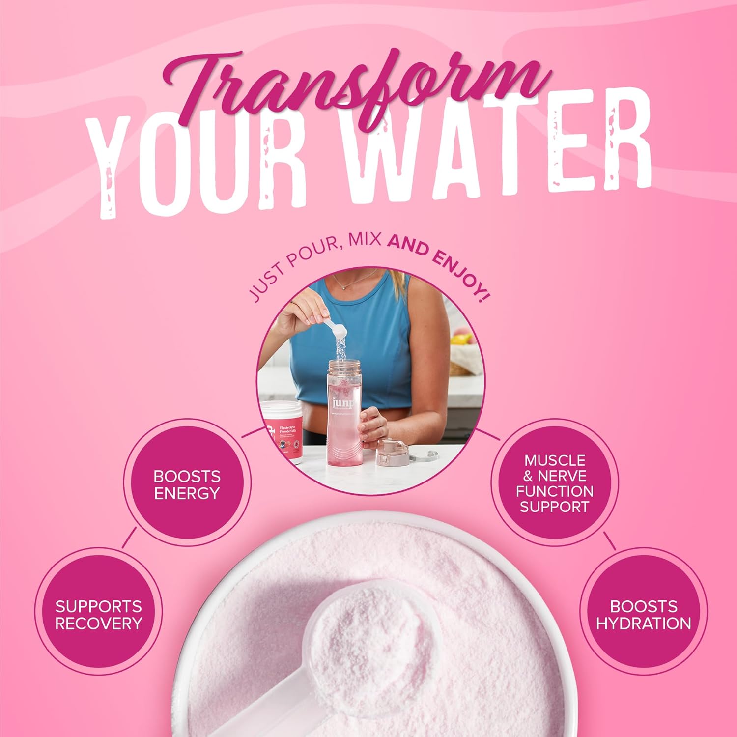 JUNP Electrolytes Powder No Sugar No Carbs - Dragonfruit Limeade Keto Electrolyte Drink Mix - Potassium & Salt Hydration Powder Electrolytes Zero Calorie Sugar Free Electrolyte Powder, 90 Servings