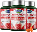 CoQ10 200mg Softgels, Ultra CoQ10 Ubiquinone 200mg with Coconut MCT Oil, 5X Superior Absorption, Coenzyme Q10 Ubiquinol and Supplements - 90 Counts * 3 Packs