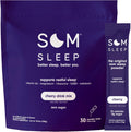 Som Sleep, Calm Sleep Aid Powder Drink Mix, 3mg Melatonin, Magnesium, Vitamin B6, L-Theanine & GABA – Vegan, Zero Sugar, Keto Friendly – Cherry, 30-Pack