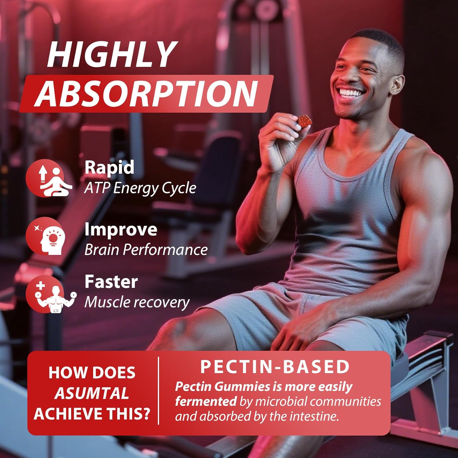 Creatine Monohydrate Gummies Complex 8500 MG for Men & Women, Creatine Monohydrate Supplement for Muscle Growth, Strength & Energy Support, Pre Workout Gummies 120 Count Raspberry Flavor
