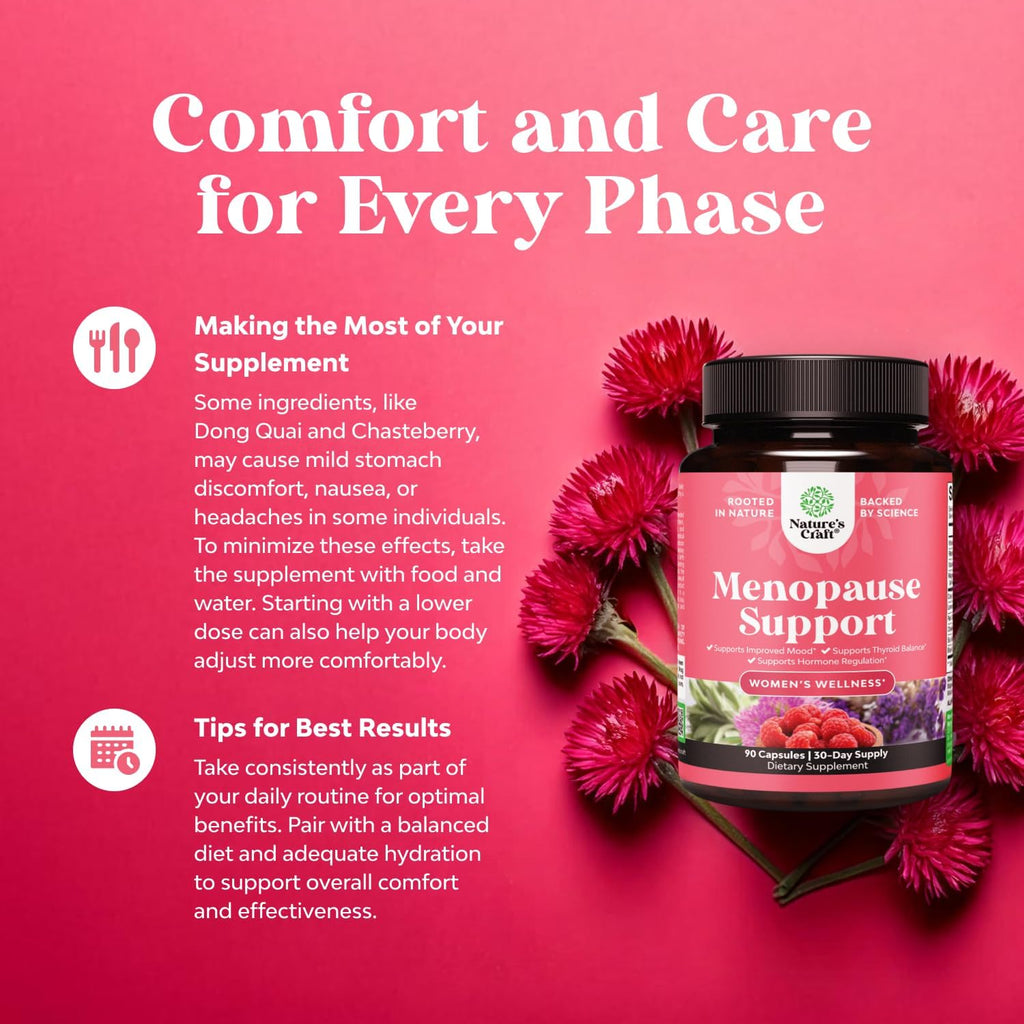 Complete Herbal Menopause Supplement for Women - Multibenefit Menopause Ease Hormone Balance for Women for Night Sweats Mood and More with Dong Quai Vitex Chaste Berry and Black Cohosh - Mini Caps